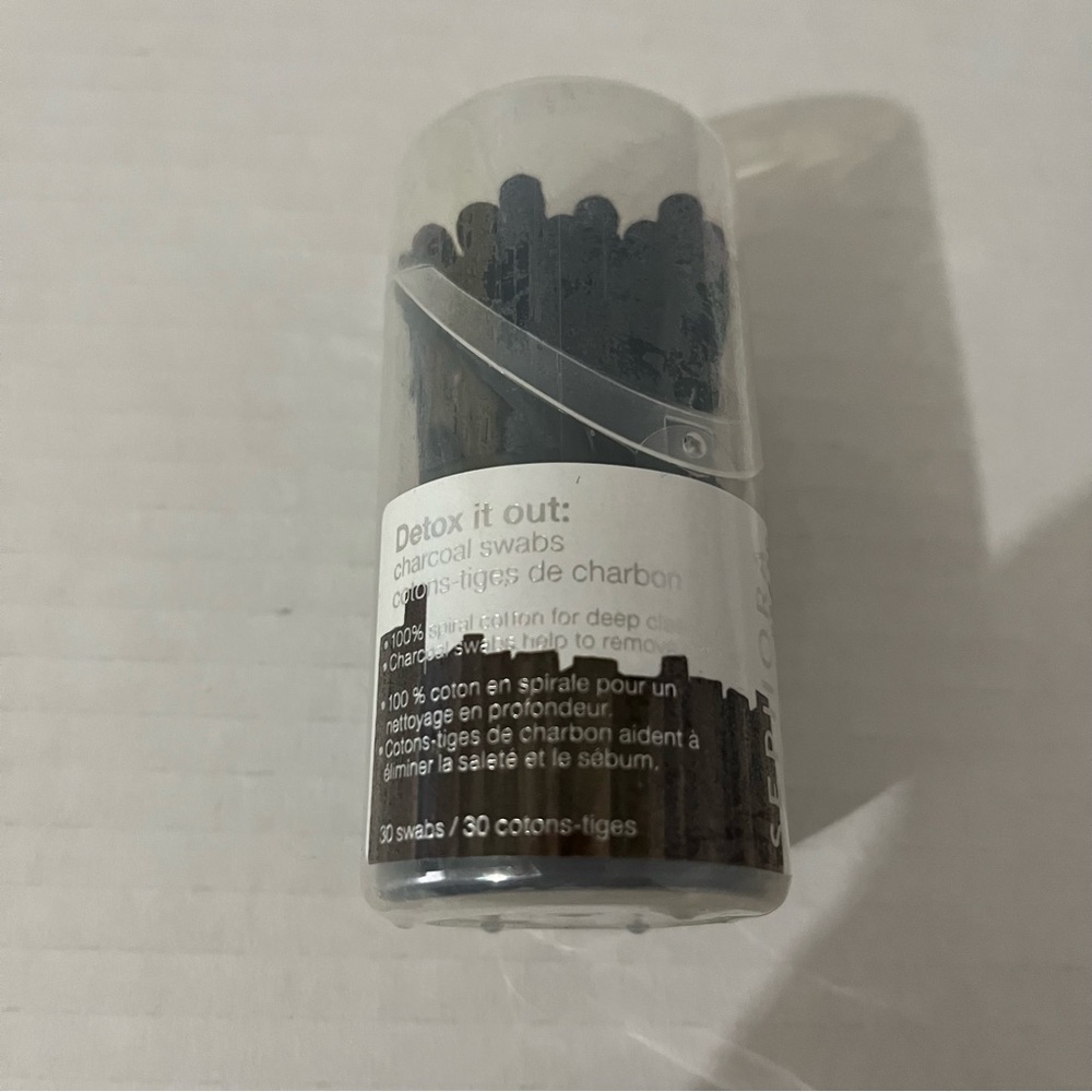 Sephora Black Swab Set Charcoal detox 30 swabs New - Picture 4 of 6
